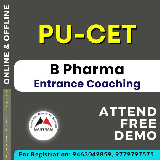 PU CET B Pharma Entrance Coaching